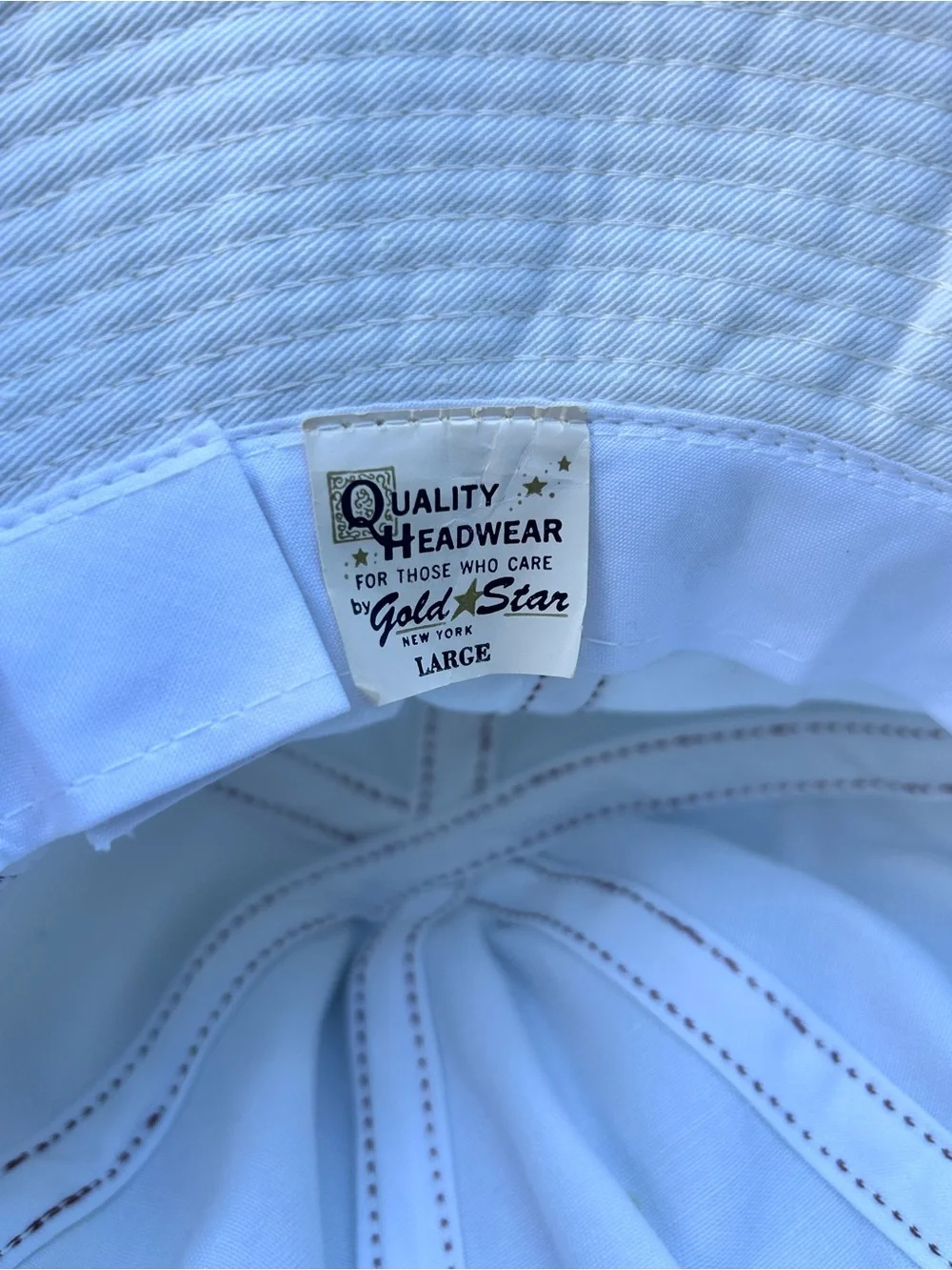 Vintage Enjoy TaB Coca-Cola White Bucket Hat Gold Star Headwear 80s Promo Small